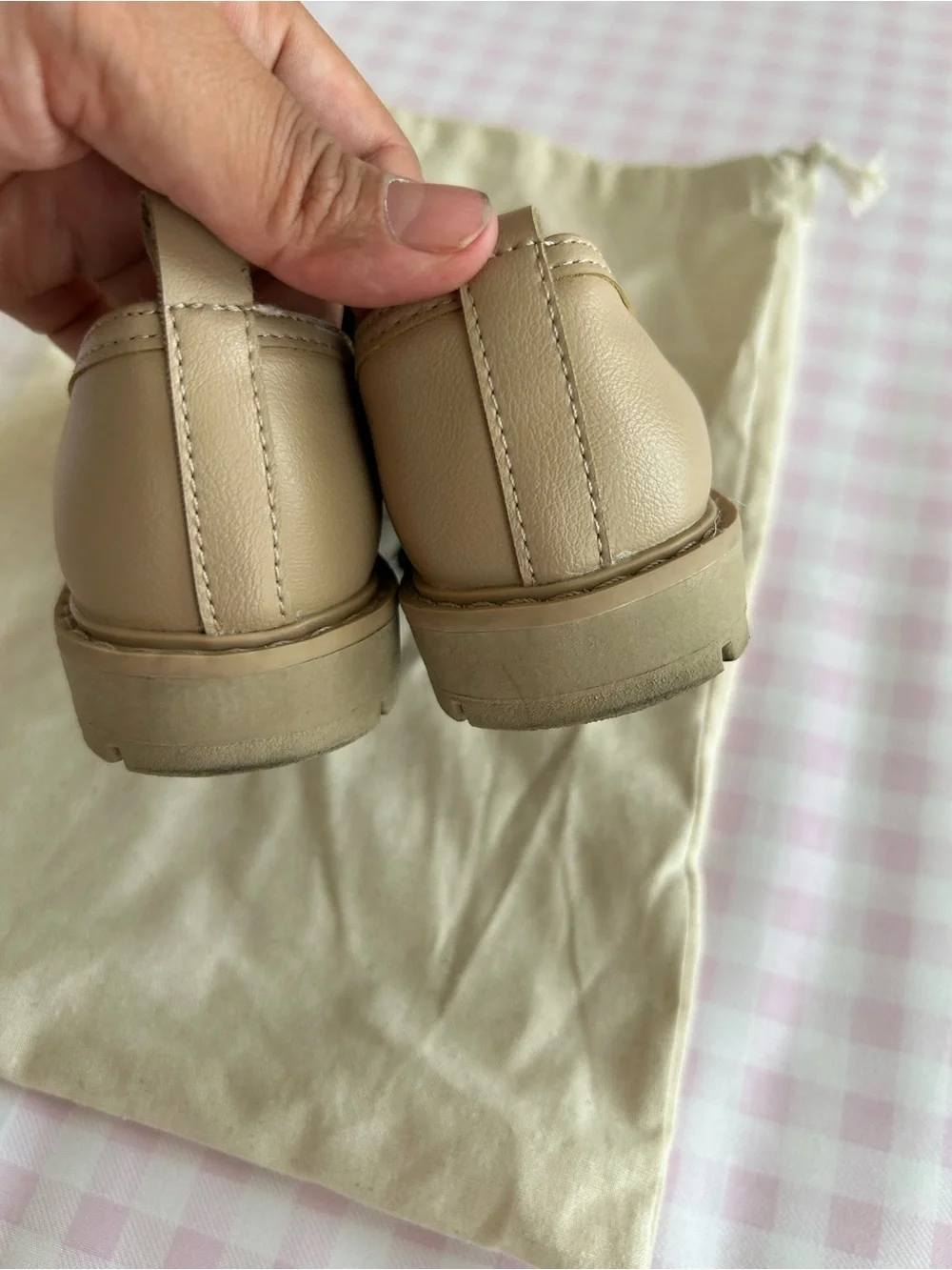 ZARA Kids Cream Leather Slip-On Loafers